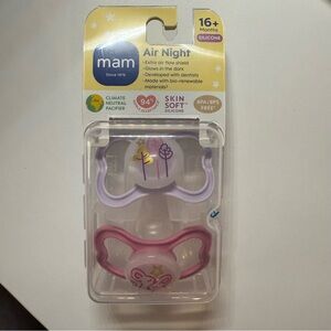 MAM Air Night Silicone Pacifiers Binkies 16+ months